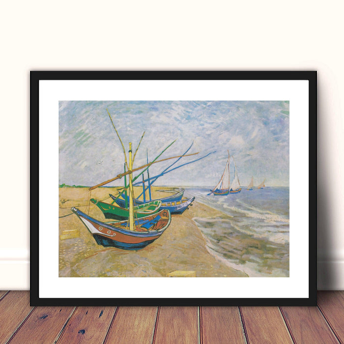 Boats at Saintes Maire by Vincent Van Gogh beach Boats Ships - Modern Memory Design Picture frames - New Jersey Frame shop custom framing