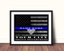 Boston Police Officer Thin blue Line Flag Gift Art - Modern Memory Design Picture frames - New Jersey Frame shop custom framing