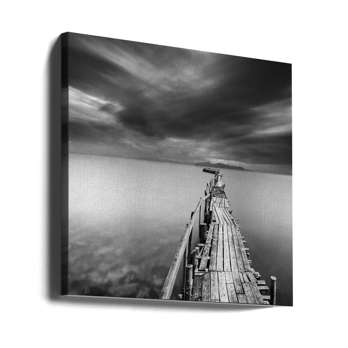 Long Pier Square Canvas Art Print