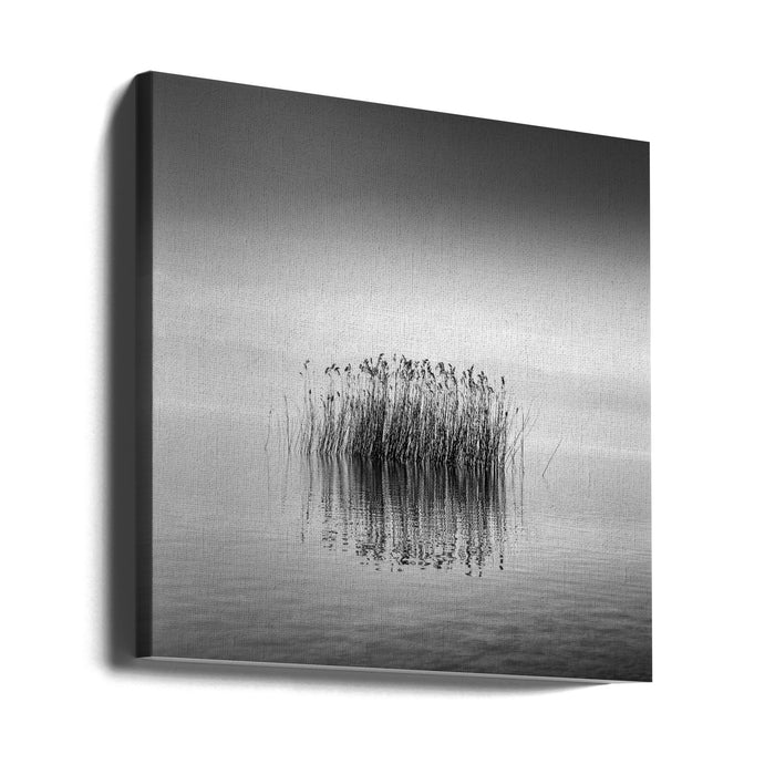 Black and White Silence Square Canvas Art Print