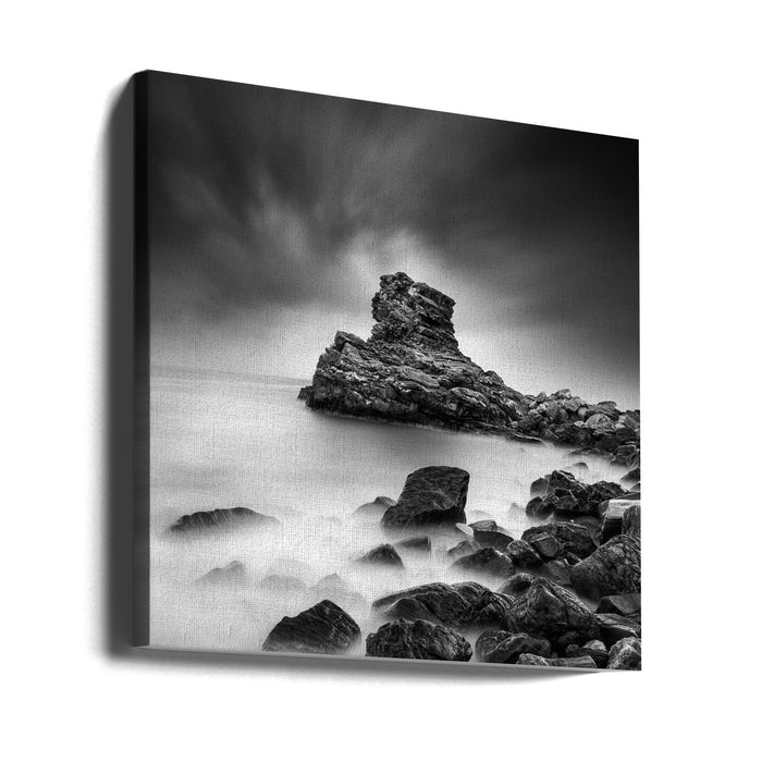 A Sea of Rocks Square Canvas Art Print