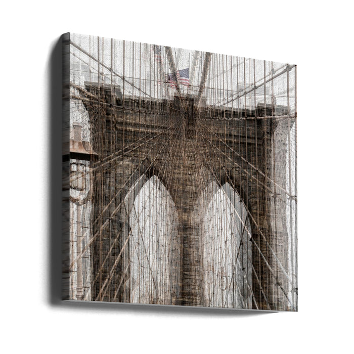 bbrriiddggee Square Canvas Art Print