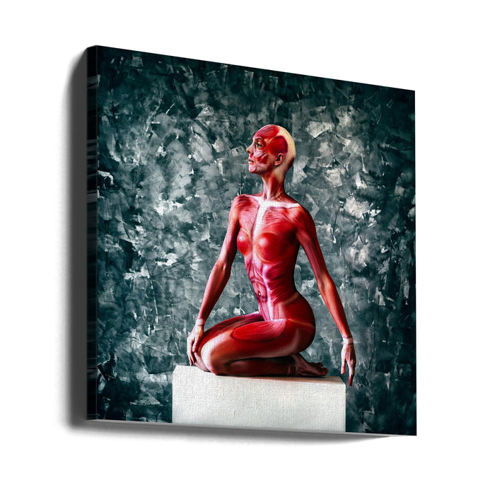 Of Flesh and Bones Square Canvas Art