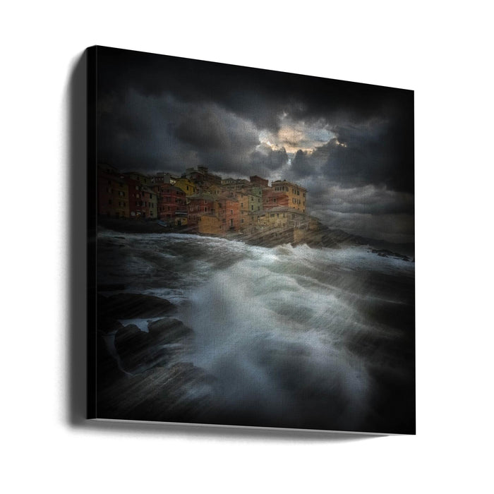 Hoping the clear weather returns. Square Canvas Art Print