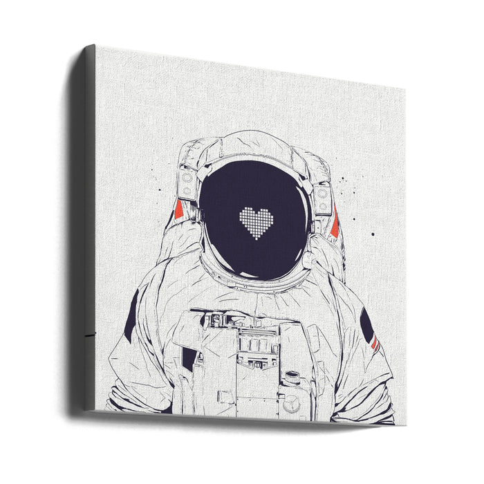 Astronaut love Square Canvas Art