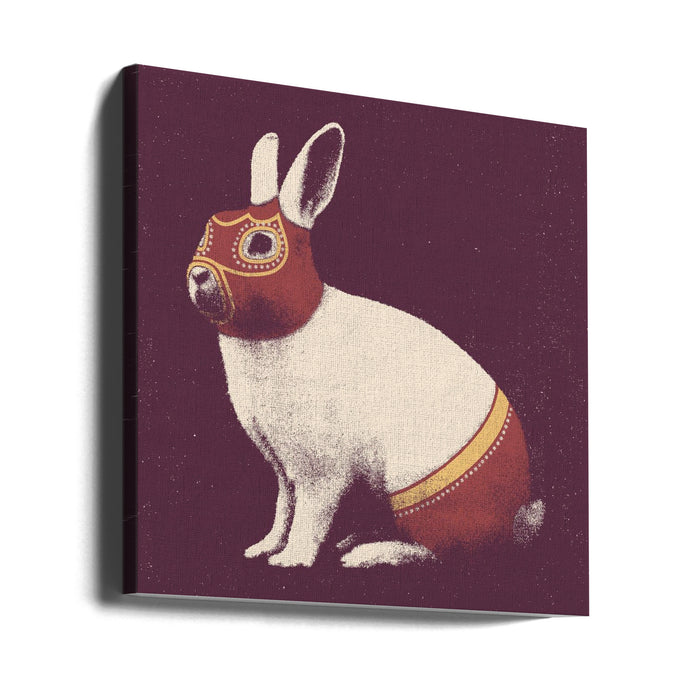 Lapin Catcheur Square Canvas Art