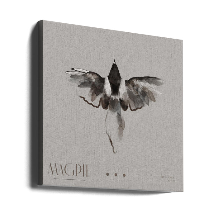 Magpie II Square Canvas Art Print