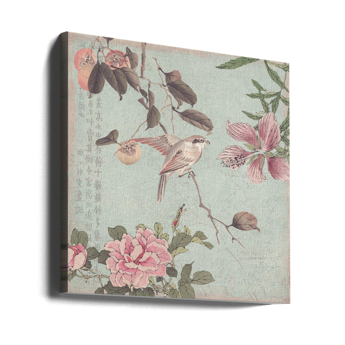 Chinoiserie No3 Square Canvas Art Print