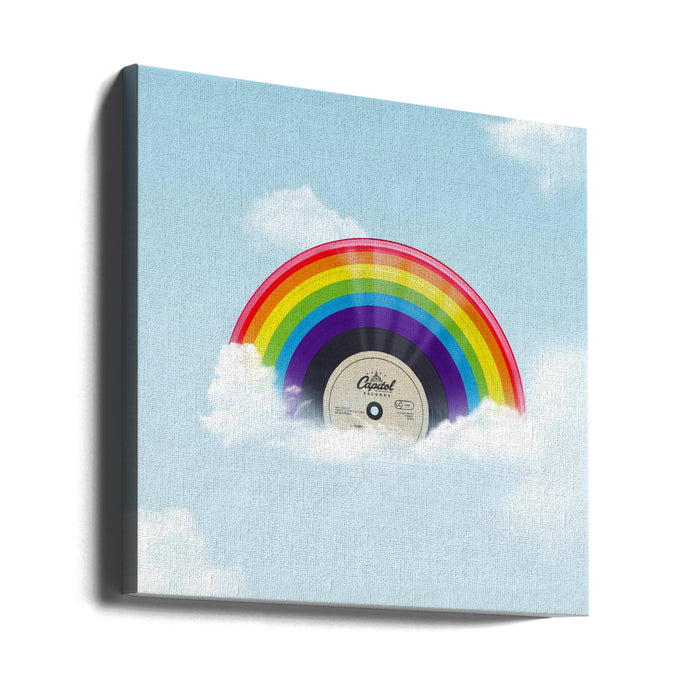 Over the Rainbow Square Canvas Art Print