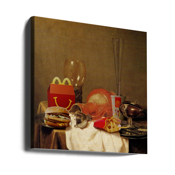 Classic dinner Square Canvas Art Print