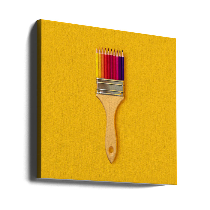 Creative Brush Square Canvas Art Print