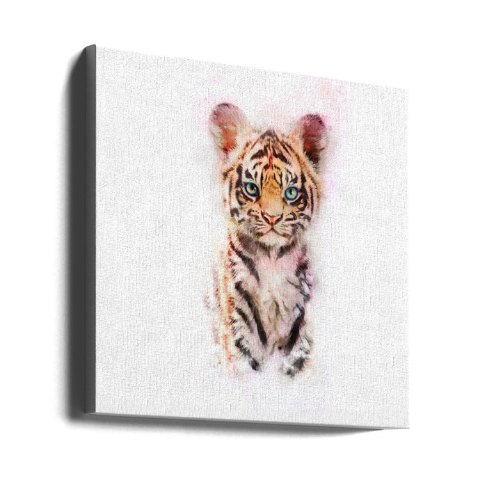 Baby Tiger Square Canvas Art Print