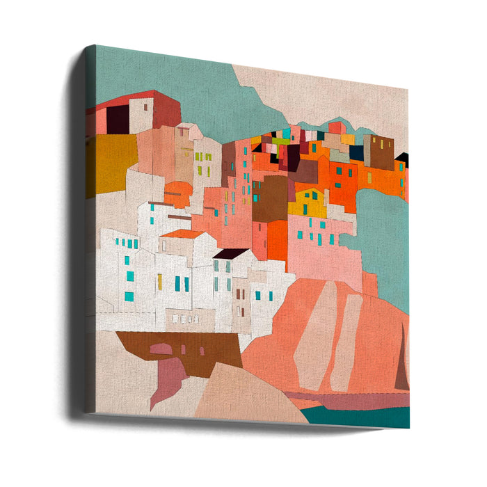 Vernazza 2 Kopie Square Canvas Art Print