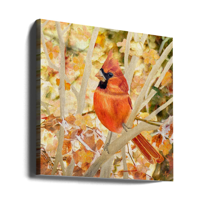 Entwined In Leaves Square Canvas Art Print