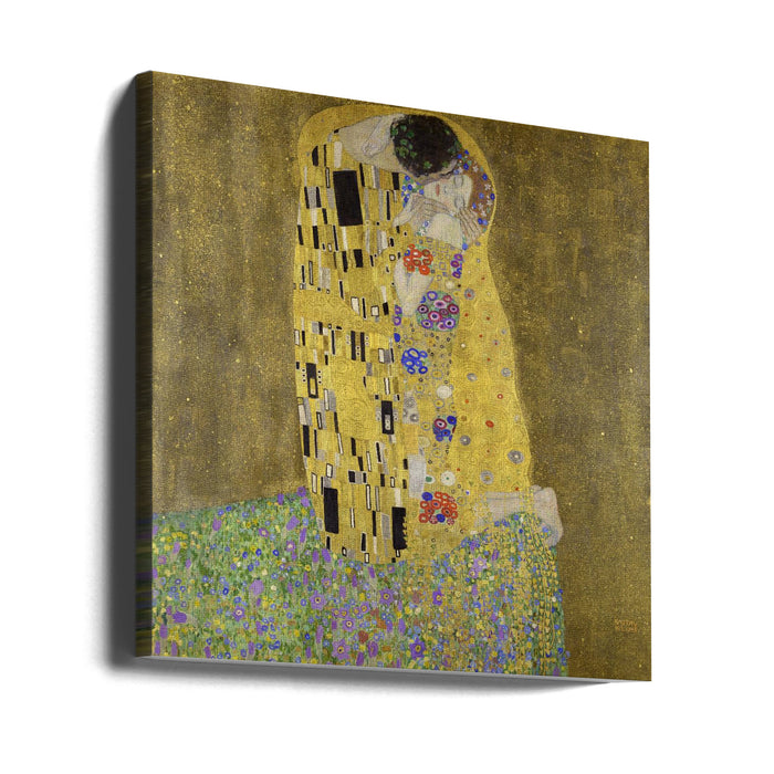 The Kiss (1907–1908) Square Canvas Art Print