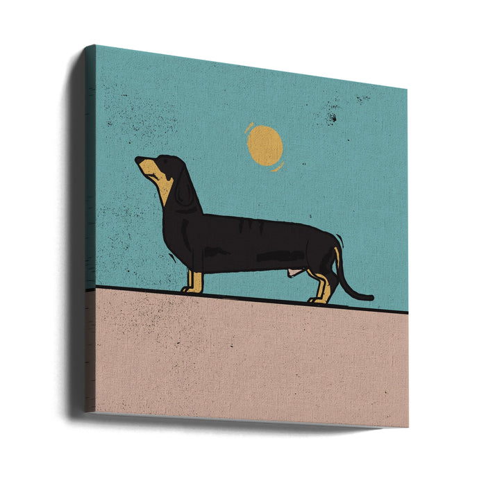 Dachshund Square Canvas Art Print