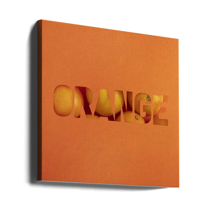 Orange Square Canvas Art Print