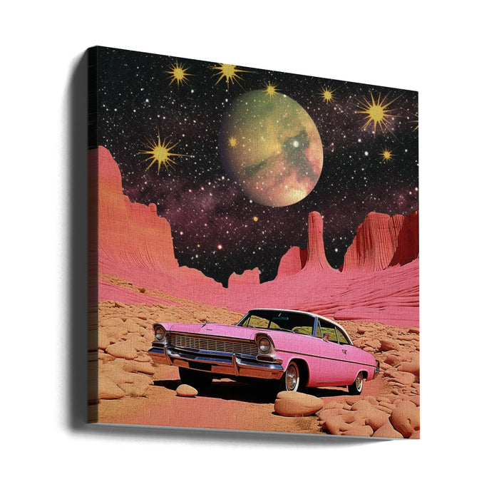 SpaceRide 3.0 Square Canvas Art Print