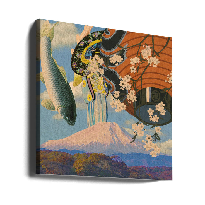 Koi Square Canvas Art Print