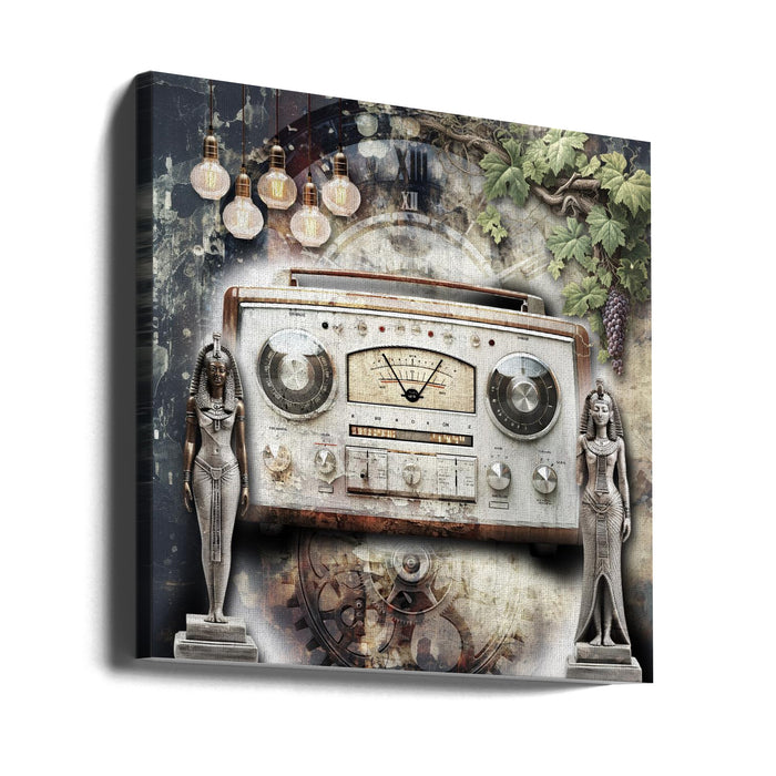 Radio 3 Square Canvas Art Print