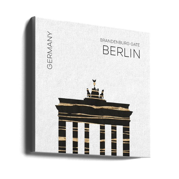 Urban Art BERLIN Brandenburg Gate Square Canvas Art Print