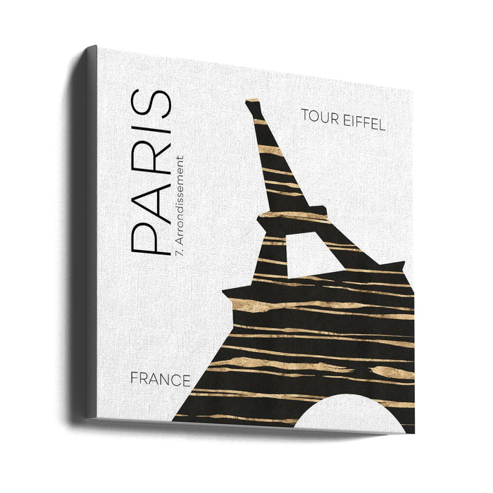 Urban Art PARIS Eiffel Tower Square Canvas Art Print