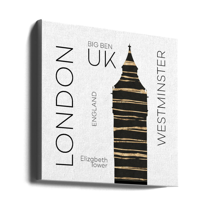 Urban Art LONDON Big Ben Square Canvas Art Print