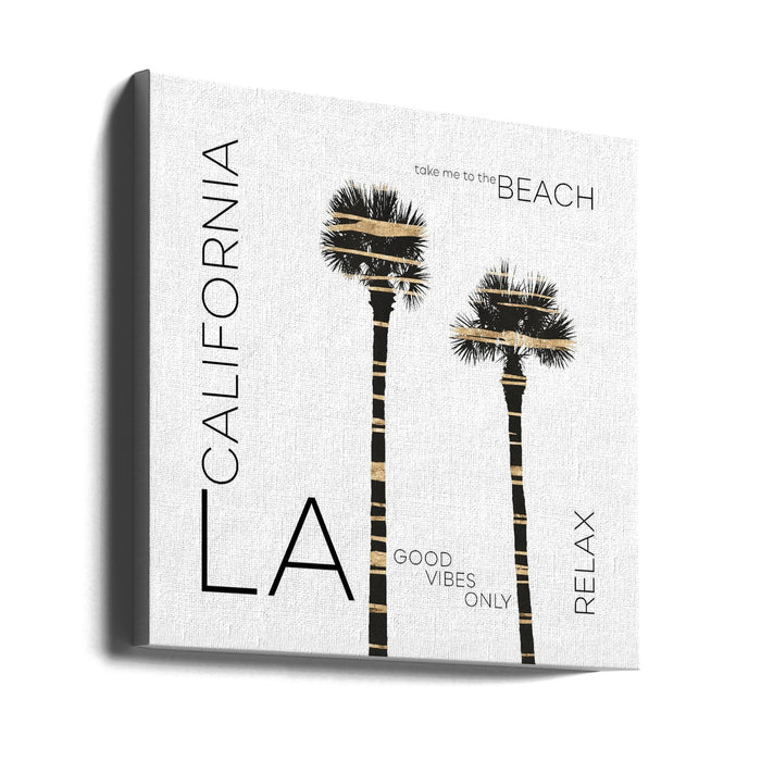 Urban Art LA Palm Trees Square Canvas Art Print