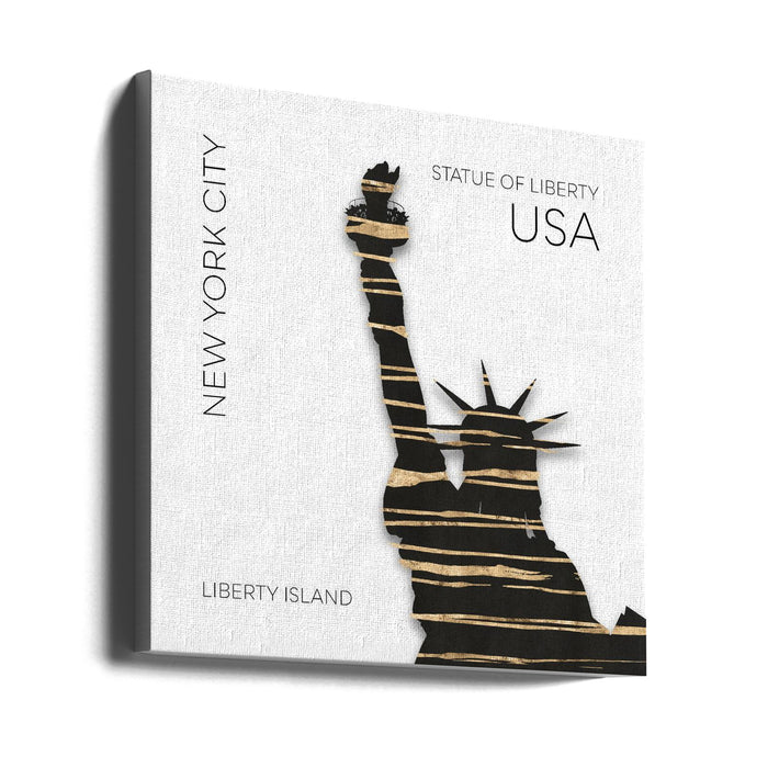 Urban Art NYC Statue of Liberty Square Canvas Art Print