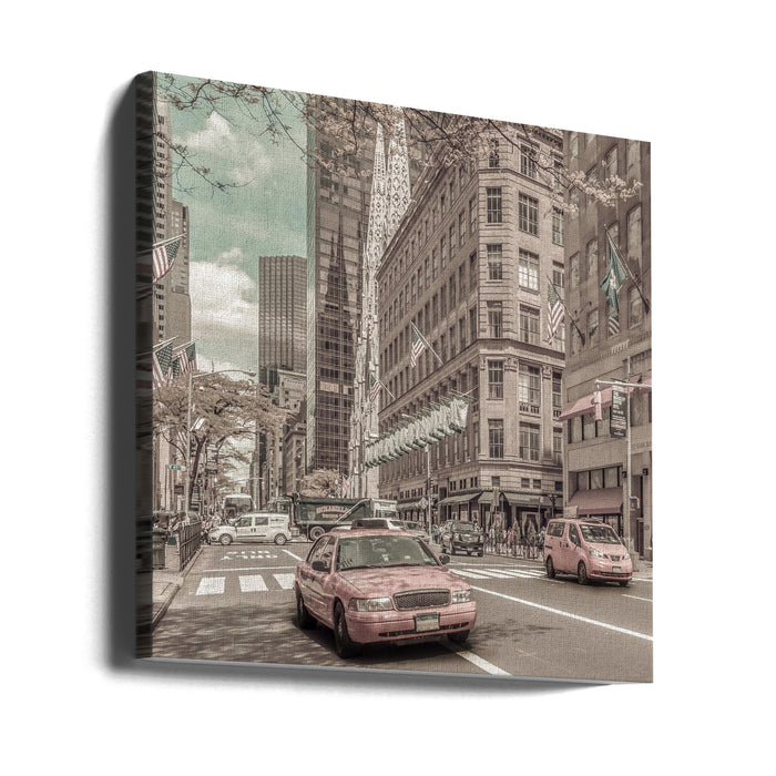 MANHATTAN 5th Avenue | urban vintage style Square Canvas Art Print