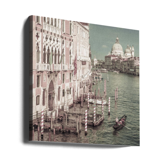 VENICE Canal Grande with Santa Maria della Salute | urban vintage style Square Canvas Art