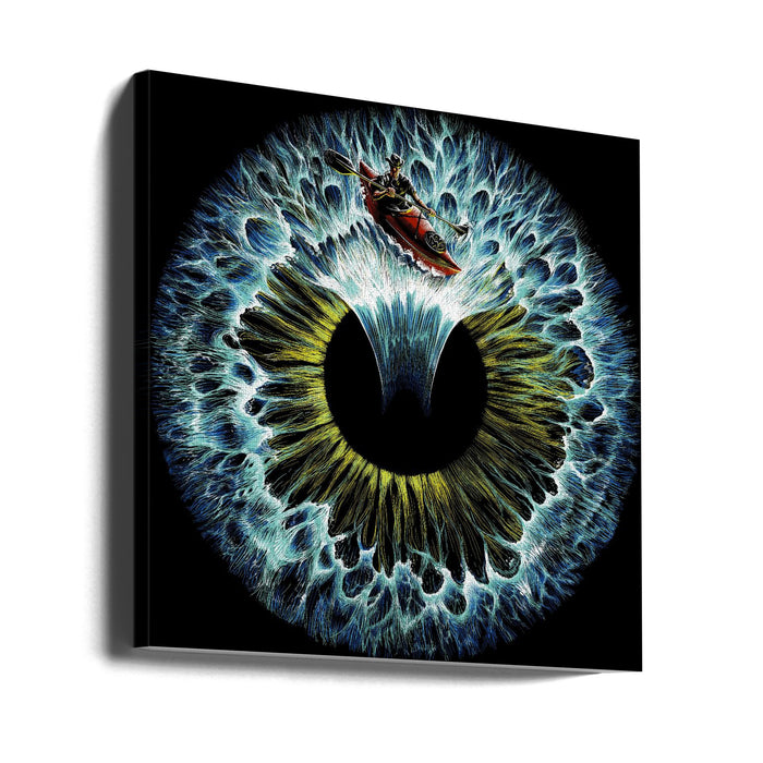 Lost In Your Eye Aquatic Square Canvas Art Print