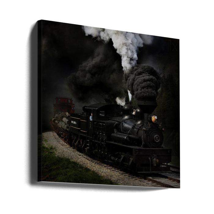 Blow That Whistle Square Canvas Art Print