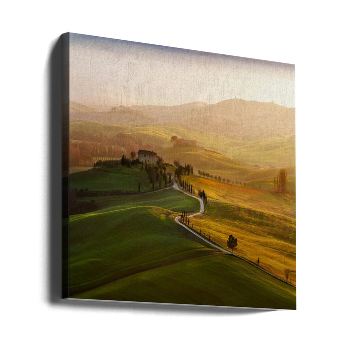 Val d\'Orcia Square Canvas Art Print