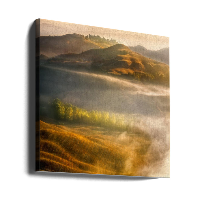 Mists... Square Canvas Art