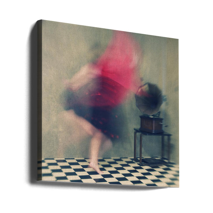 Hop skip and jump Square Canvas Art Print