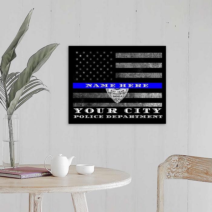 Charlotte-Mecklenburg Police Department Thin blue Line Police Gift