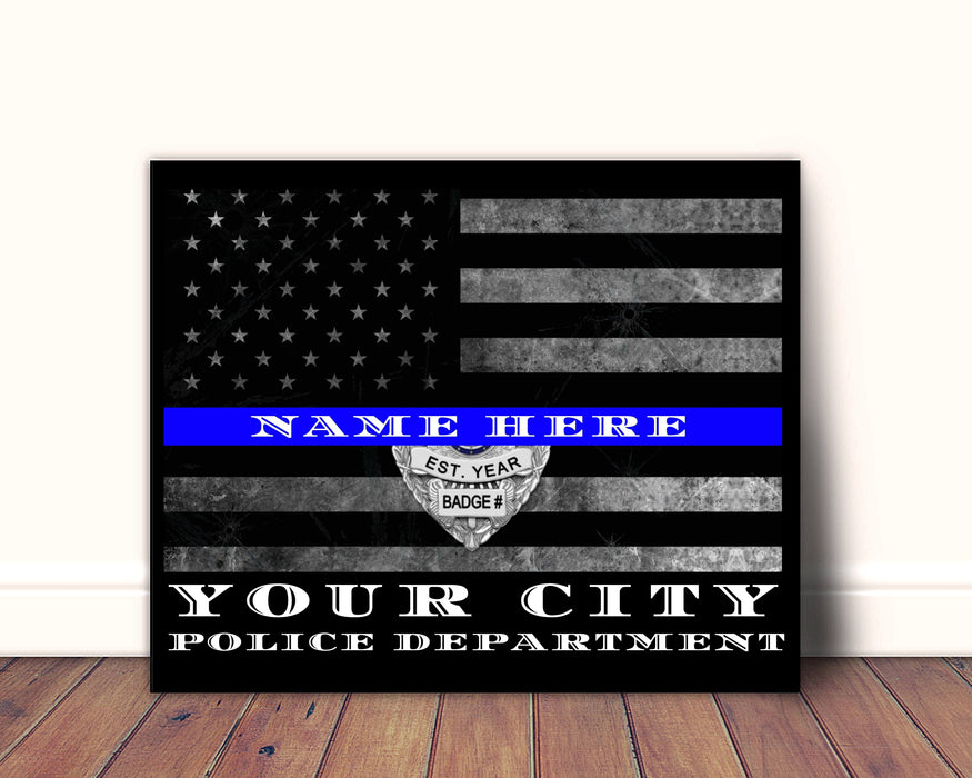 Charlotte-Mecklenburg Police Department Thin blue Line Police Gift