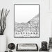 Cleveland Ohio map framed wall art print | Modern Memory Design