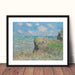 Cliff Walk at Pourville by Claude Monet Classic Art Framed Canvas