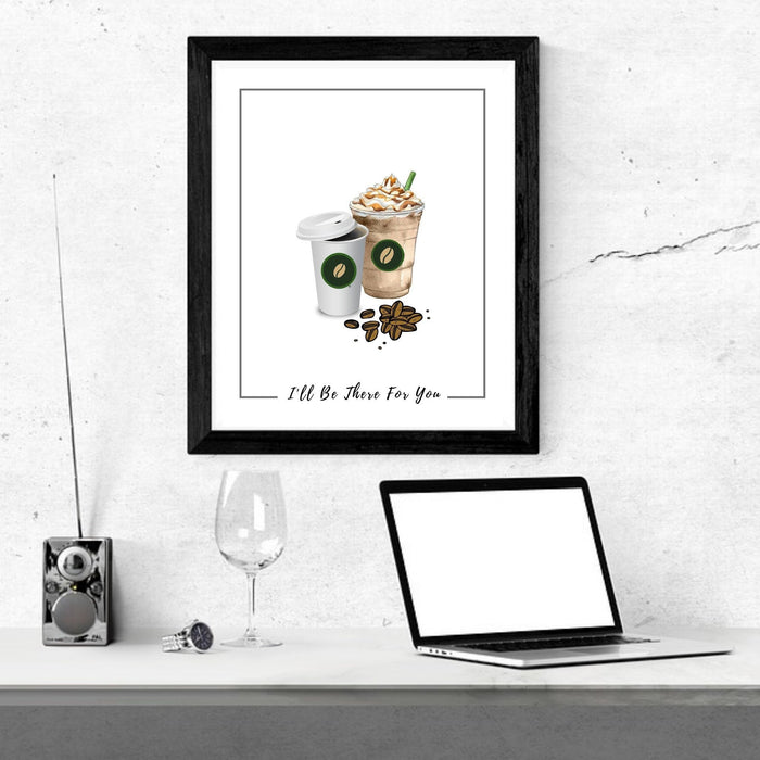 Coffee sign poster print But first coffee sign