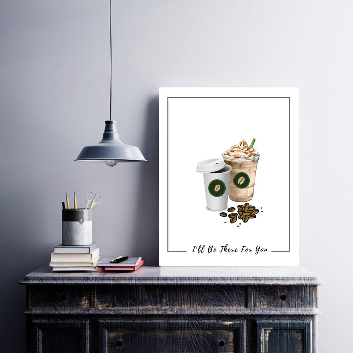 Coffee sign poster print But first coffee sign