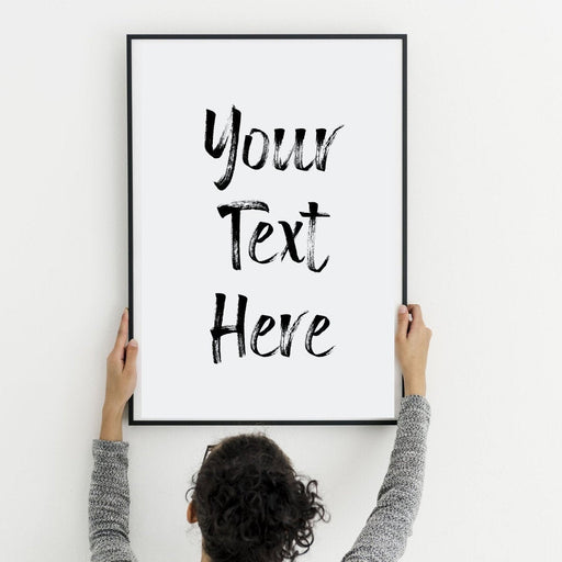 Custom design typography Framed Art Poster Wall Art