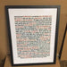 Custom Poster print with your text art framed