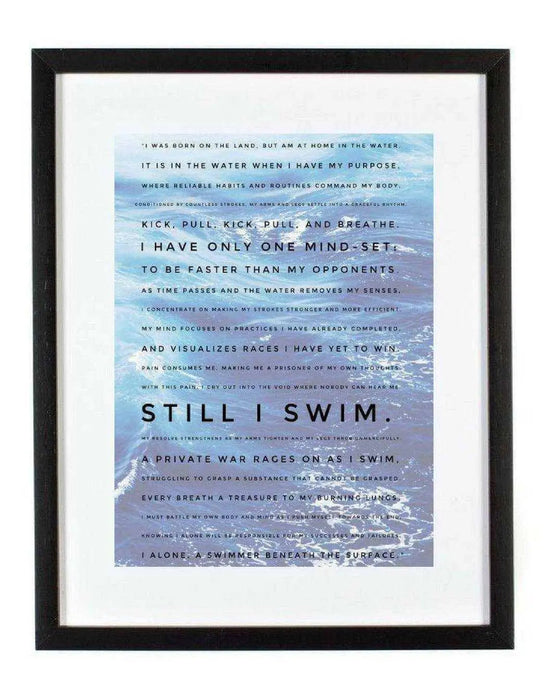 Custom Poster print with your text art framed