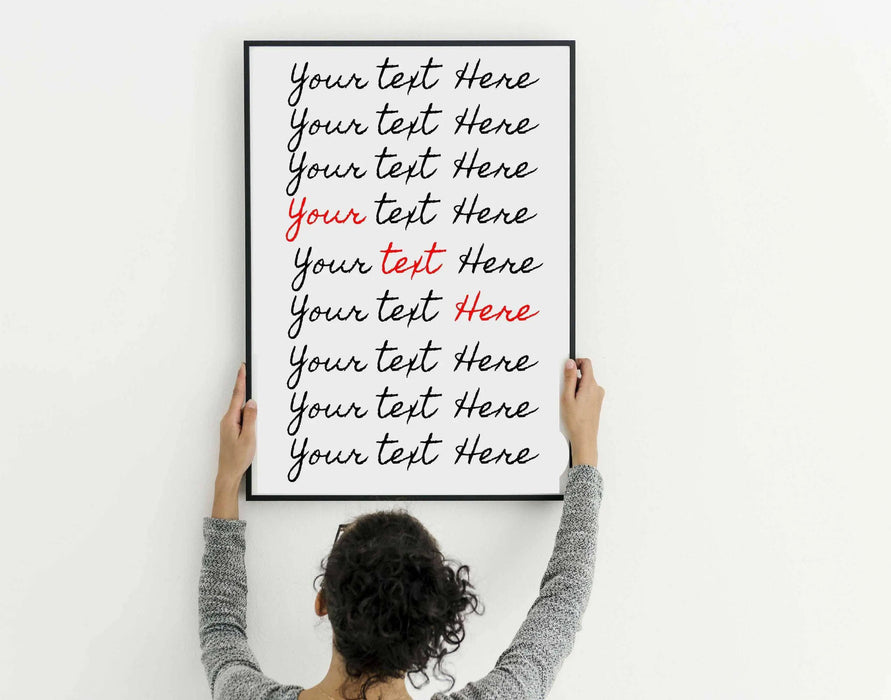 Custom Quote Art Print Framed