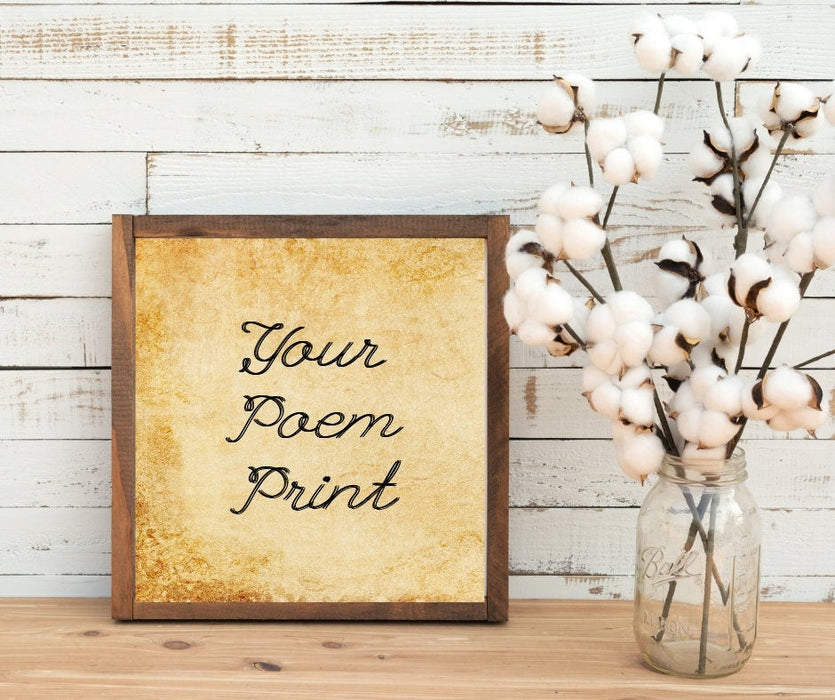 Custom quote Sign artwork décor text framed canvas