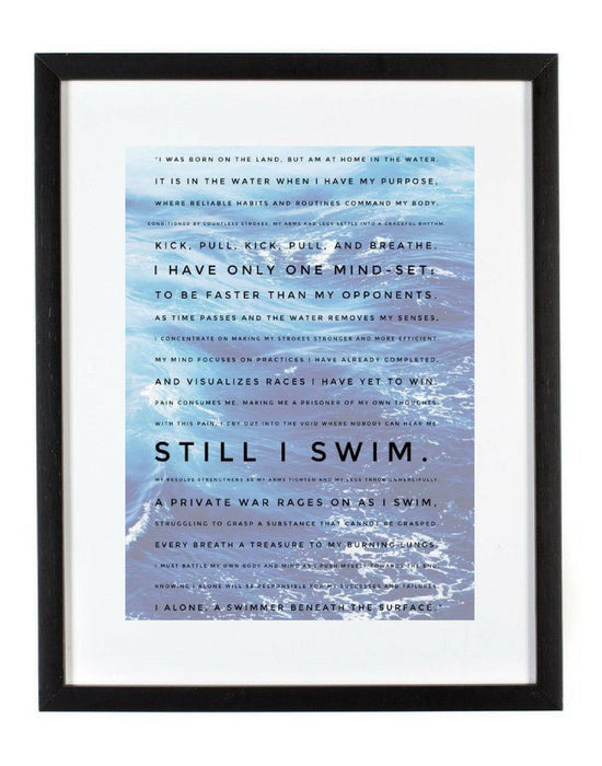 Custom typography Framed wall art poster print