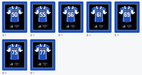 Framed blue and white football jerseys in Demerest Football frames jersey prints collection