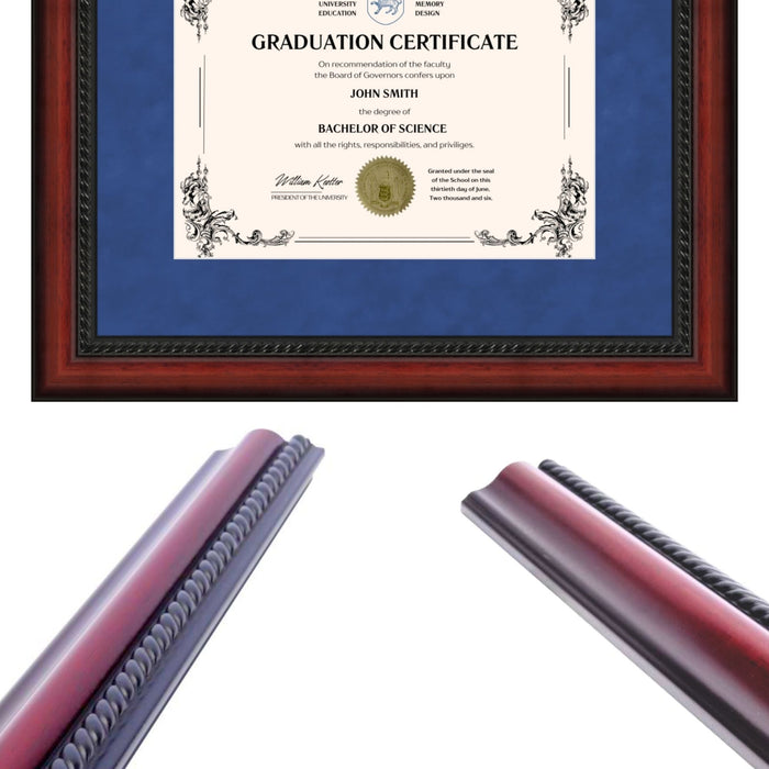 University of Washington Diploma Frame 8.5x11 Certificate Blue